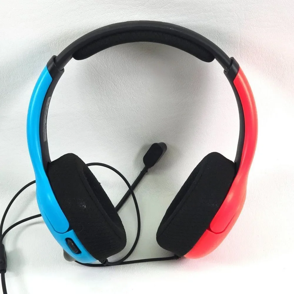 Nintendo Switch PDP AirLite Wired Gaming Headset Blue Red Black Over the Ear EUC